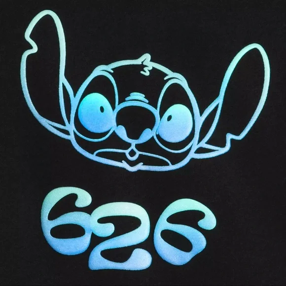 Disney Parks Stitch 626 Celebration Crew Sweatshirt Black Blue | Medium | NWT - Picture 6 of 10
